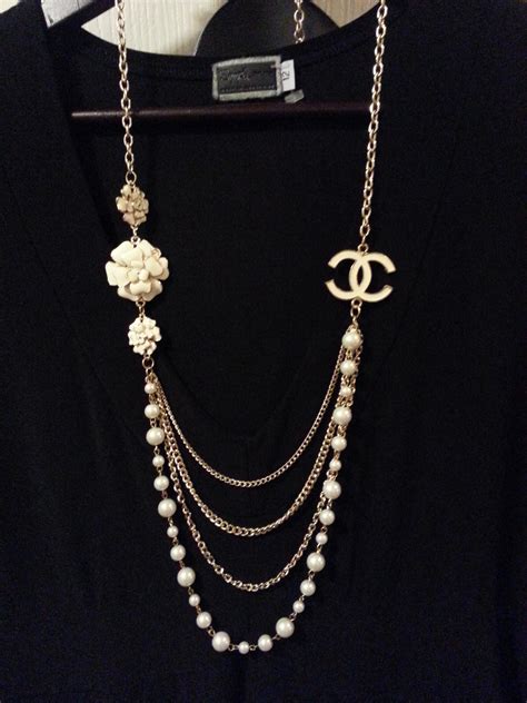 vintage coco chanel necklace|coco chanel necklace long.